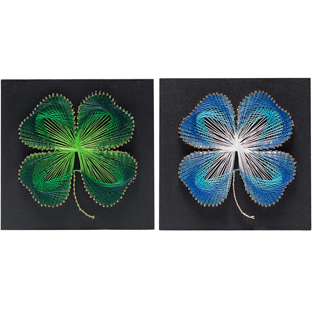 12x12 Inch String Art Lucky Flower Kits Home Decoration DIY Thread Winding Drawing for DIY Kids Beginners Crafts