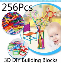 Christmas 256 Pieces Bricks 3D DIY Building Blocks Set Block Building Toy Bricks Educational Intelligence Toys lok yee 6508 intelligence improving building block toy blue green yellow red