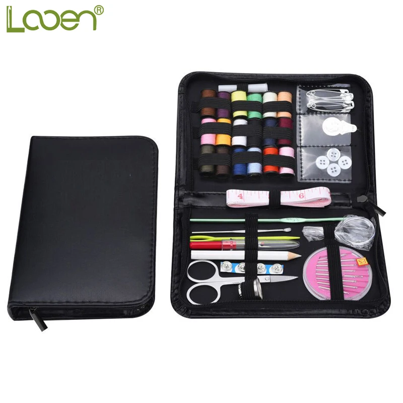 

Looen Practical Sewing Tool Set Crochet Hooks Threads Needles Stitches Knitting Craft Case Travel Sewing Accessories For Women