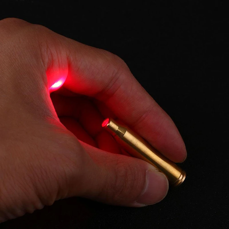

1PC Gun Hunting Precise Laser Bore Sighter 12GA Boresight Caliber Cartridge Red Dot Sight Laser Button Battery Pistol Refile