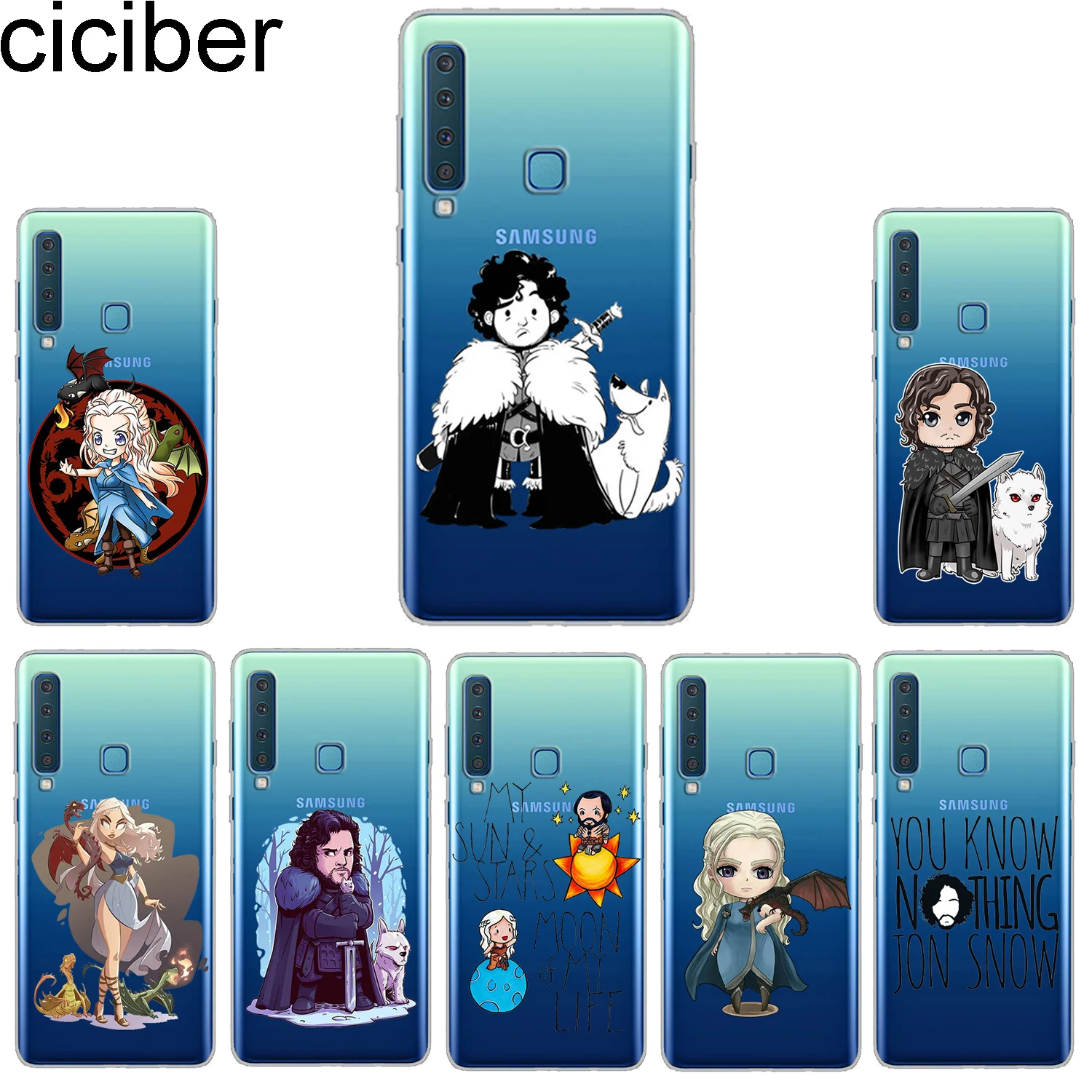

ciciber Phone Case for Samsung Galaxy A6 A8 A7 A9 Plus 2018 Star Soft Back Cover for Samsung A5 A3 2016 2017 A6S Game Thrones