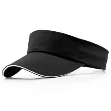 Summer Cotton Visors Hat Women Men's Sandwich Bill Sun Visor Cap Golf Running Sports Black Orange Navy Sky Blue Red