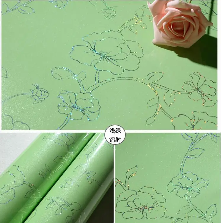 1.22*5m PVC Self Adhesive light green Wallpaper protective film
