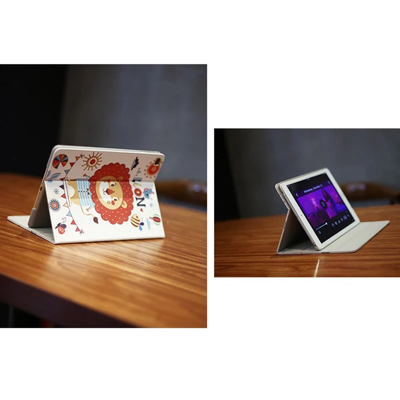 Для Ipad Mini 4 Чехол тонкий смарт PU кожаный чехол для iPad mini мультфильм Pattern Folio Stand ПК
