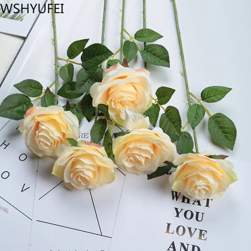 10pcs/lot simulation rose flower bouquet wedding decoration items living room office studio shooting props WSHYUFEI | Дом и сад