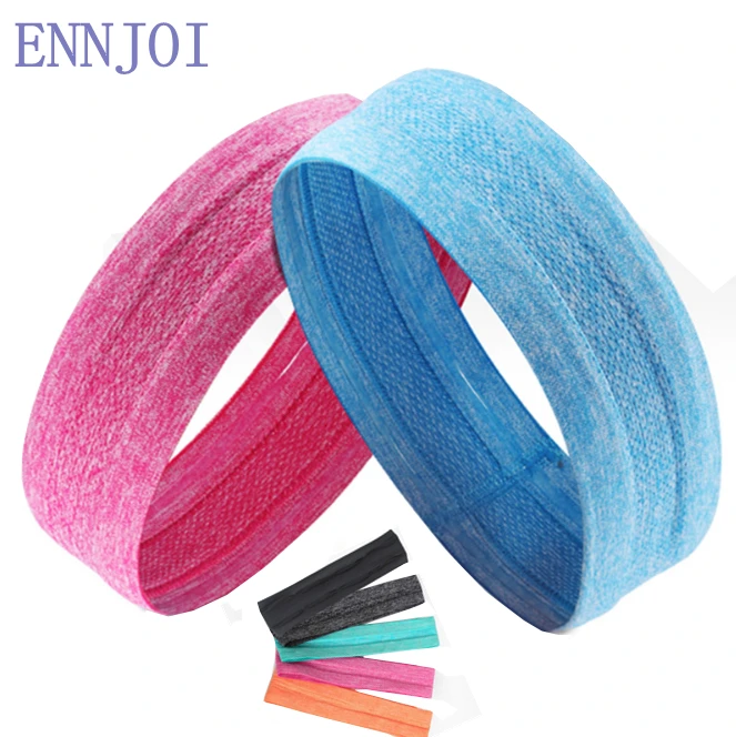 

New 7 Colors Elastic Moisture Wicking Polyester Outdoor Fitness Safety Sweat Headband Man Sweatband Woman Yoga Hair Band