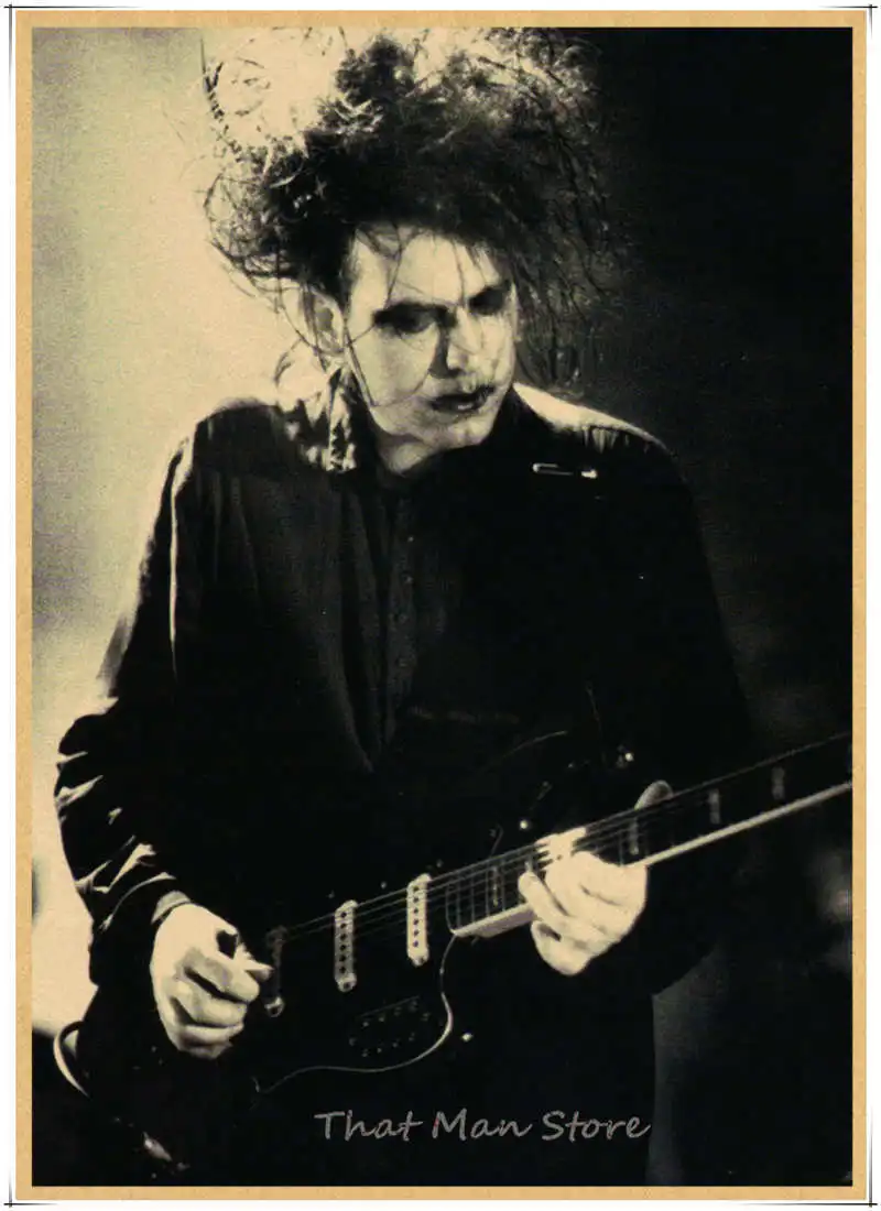 The Cure Rock Band музыка крафт-бумага плакат гостиная столовая настенные декоративные картины 30*21 см - Цвет: Коричневый