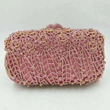 Роскошная вечерняя сумочка с кристаллами, клатч, розовая Женская сумочка, высокое качество, для знаменитостей, для банкета, клатчи, кошелек, женская сумка на цепочке