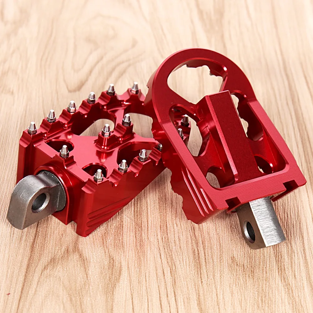 1Pair Red Rotating Footpegs Custom Chopper Foot Pegs For Harley