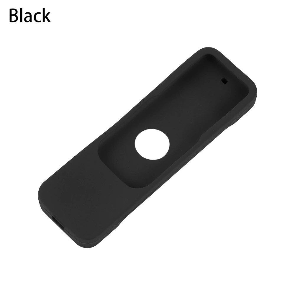 1PC Colorful Remote Control Covers Waterproof Anti-Slip Dust CoverSilicone Protective Case Cover Skin for Apple TV 4 - Цвет: Черный