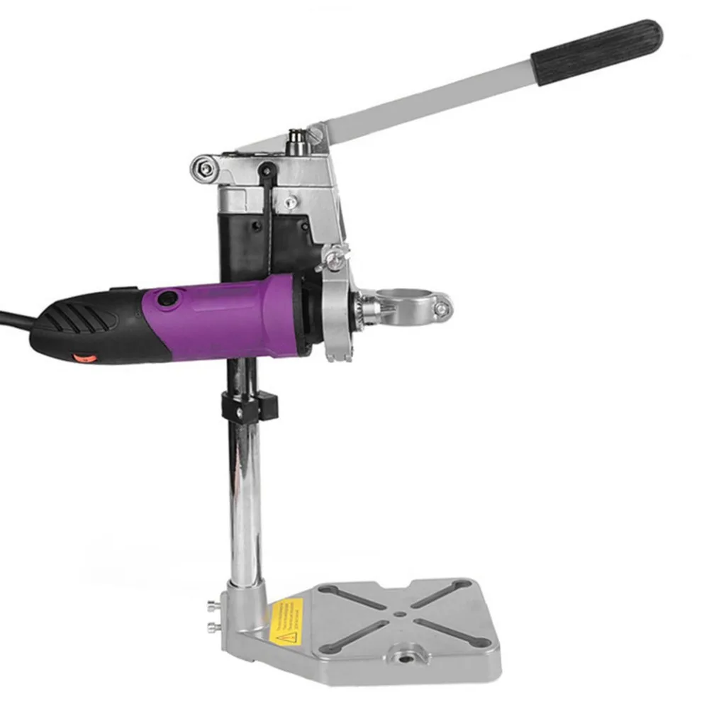 Quality Aluminum Bench Drill Stand Double Clamp Base Frame Drill Holder