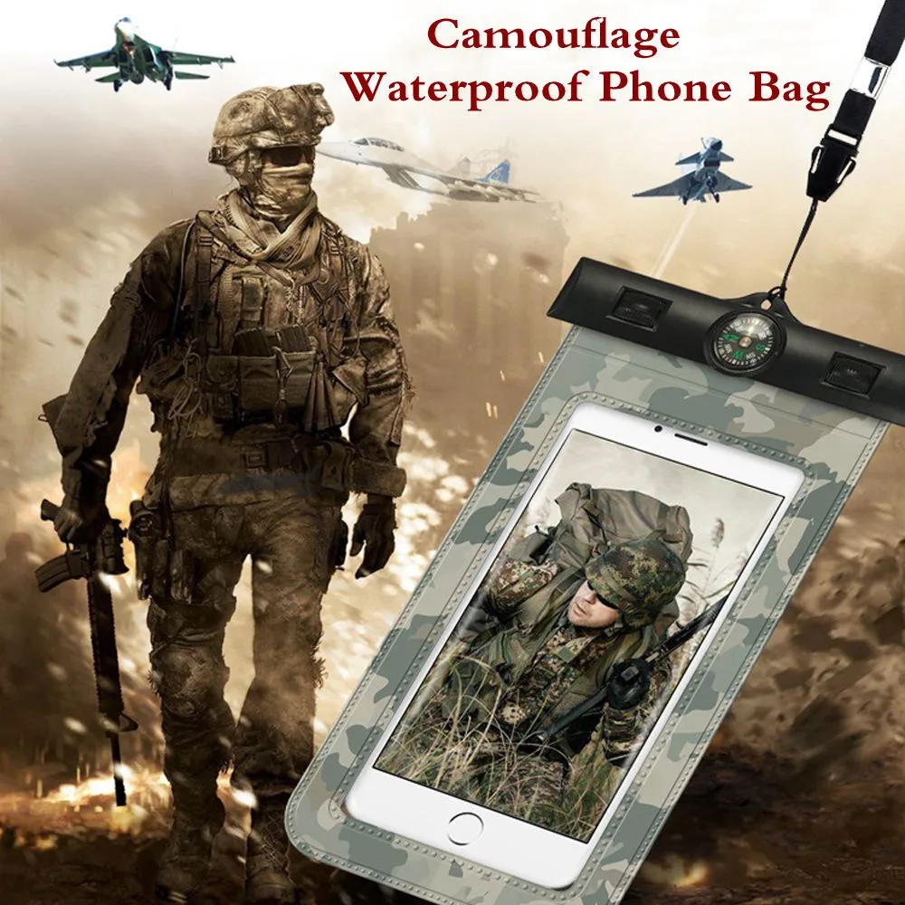 

Universal Camouflage Waterproof Pouch Swimming Diving Waterproof Bag Travelling Accessories