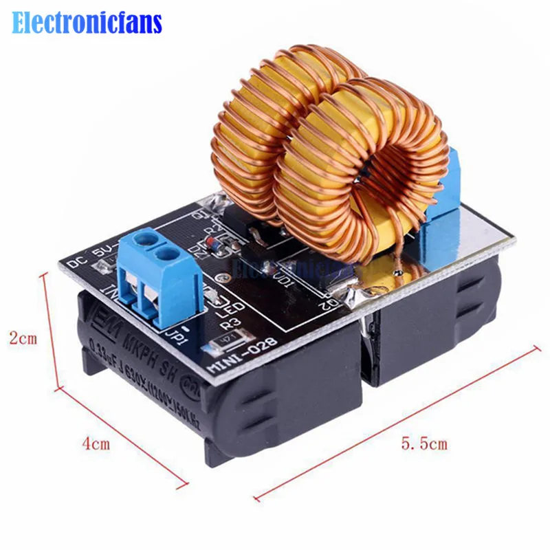 5-12 В ZVS низковольтный индукционный нагревательный модуль питания индукционная нагревательная плата Tesla лестница с нагревательной катушкой 120 Вт