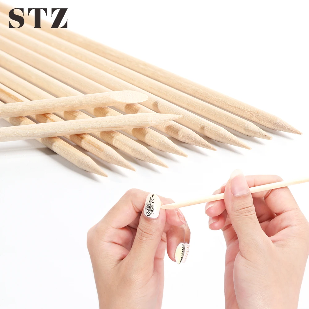 STZ, 3 типа, дизайн ногтей, оранжевый, деревянная палочка, толкатель для удаления кутикулы, дизайн ногтей, маникюр, педикюр, инструменты для ухода, аксессуары#709