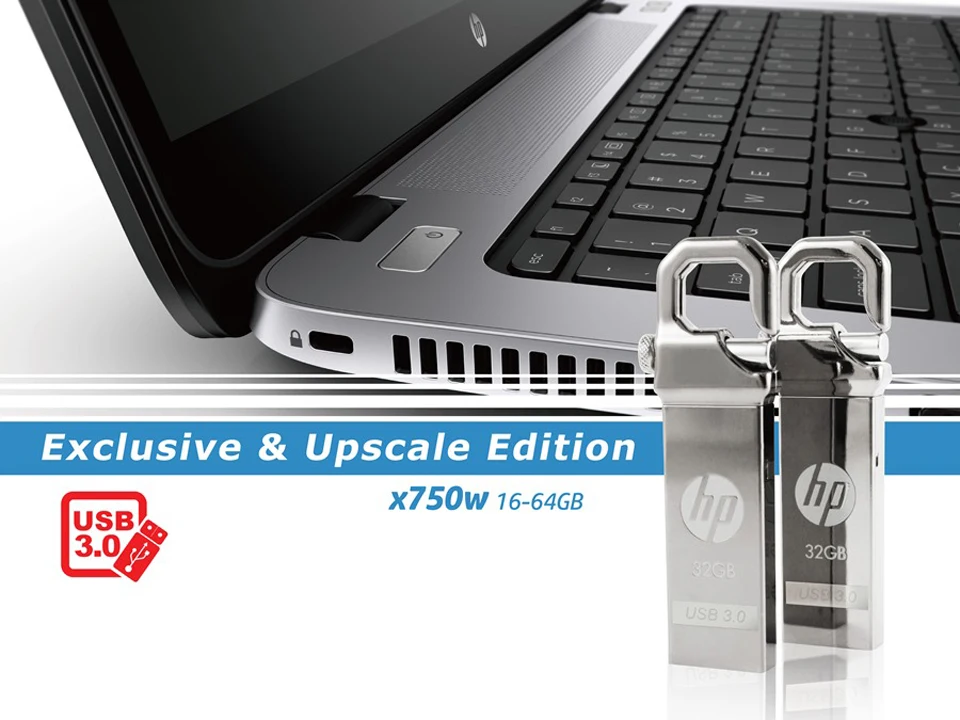 HP флэшка x750w USB Flash Drive USB 3.0 32 ГБ Высокая Скорость Элегантный металл USB Stick 32 ГБ Флешки Флэш-Накопитель Индивидуальный Логотип Pen drive