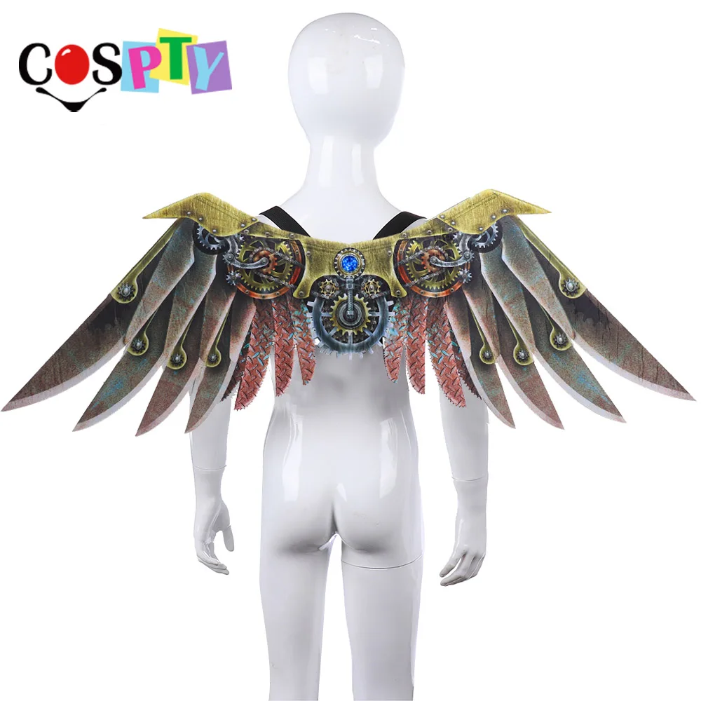 Карнавальные вечерние костюмы Cospty в винтажном стиле панк для косплея Vestiti в стиле стимпанк; Уникальный костюм с объемными крыльями