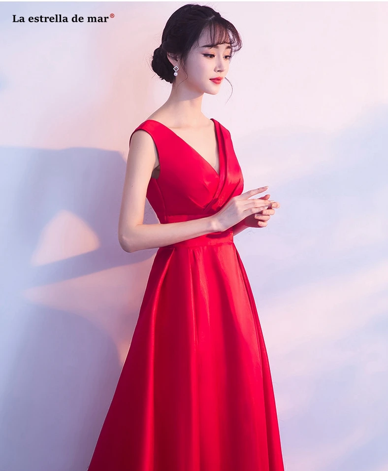 Vestido madrinha2019 кружево шифон sexy V средства ухода за кожей шеи короткий рукав линии бордовые платья для подружки невесты длинные brautjungfernkleid