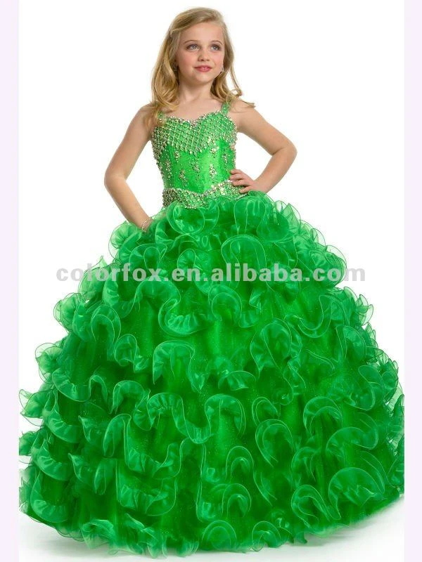 kelly green ball gown