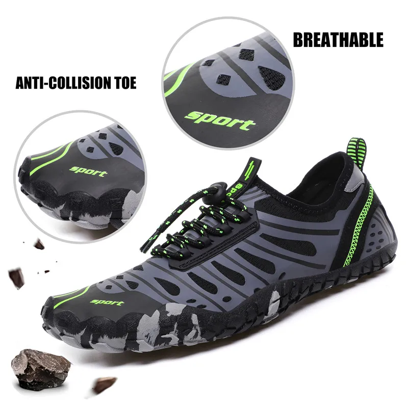 

Outdoor Men Water shoes Women Swimming Footwear Seaside Walking Sapatilhas Breathable Quick dry Beach Five fingers Aqua Shoes 47