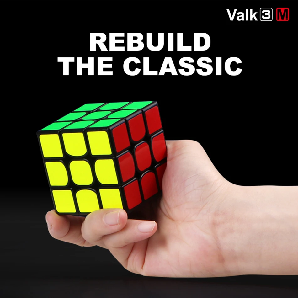 Qiyi The Valk3 M скоростной куб 3x3x3 Магнитный черный/липкий профессиональный magico