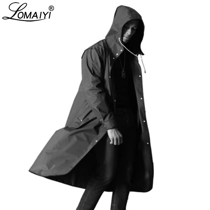 Mens Knee Length Waterproof Coat With 