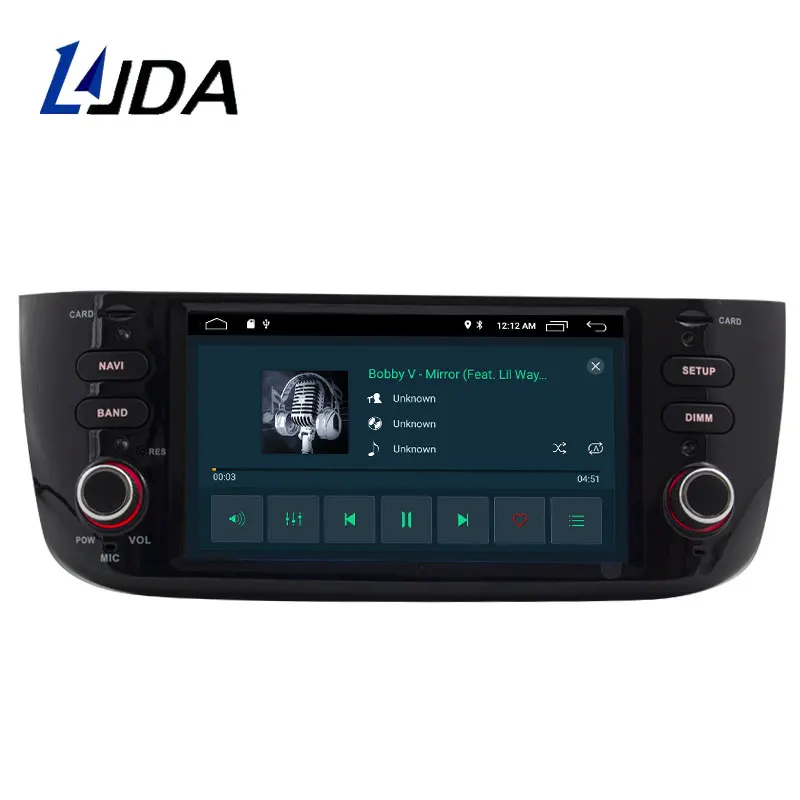 Best LJDA Android 9.1 Car Radio For Fiat Grande Punto Abarth Punto EVO Linea 2012 2013 2014 2015 WIFI Multimedia Stereo GPS Navi RDS 1