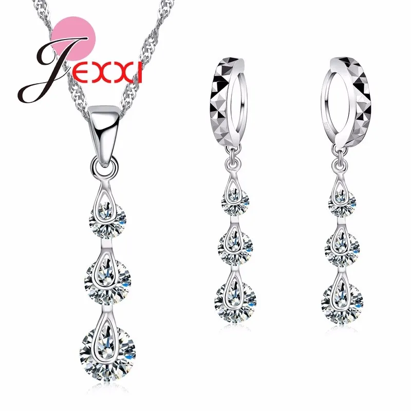 

YAAMELI New Design Personality Style Jewelry Sets Women Fashion High Quality Crystal Pendant Necklace Earrings Sets New Arrival