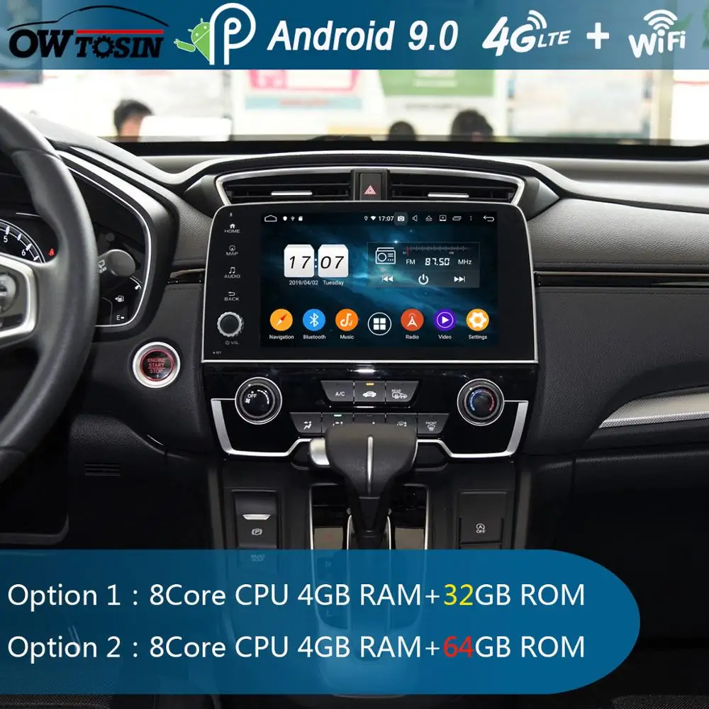 " ips 8 ядерный 4G+ 64G Android 9,0 автомобильный DVD мультимедийный плеер для Honda CRV CR-V gps Радио Стерео Parrot BT CarPlay