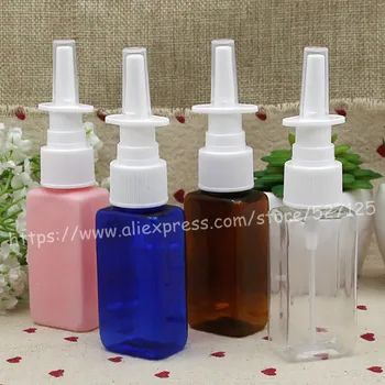 

30ml pretty colors square PET bottle with white plastic sprayer.Nasal Spray Pumps bottle,Nasal Atomizers,Oral Spray Applicators