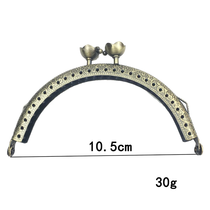 10,5 см полукруглый накатной кошелек рамка для женщин DIY сумка для монет делая металлическую застежку Швейные аксессуары 10 шт./партия kiss
