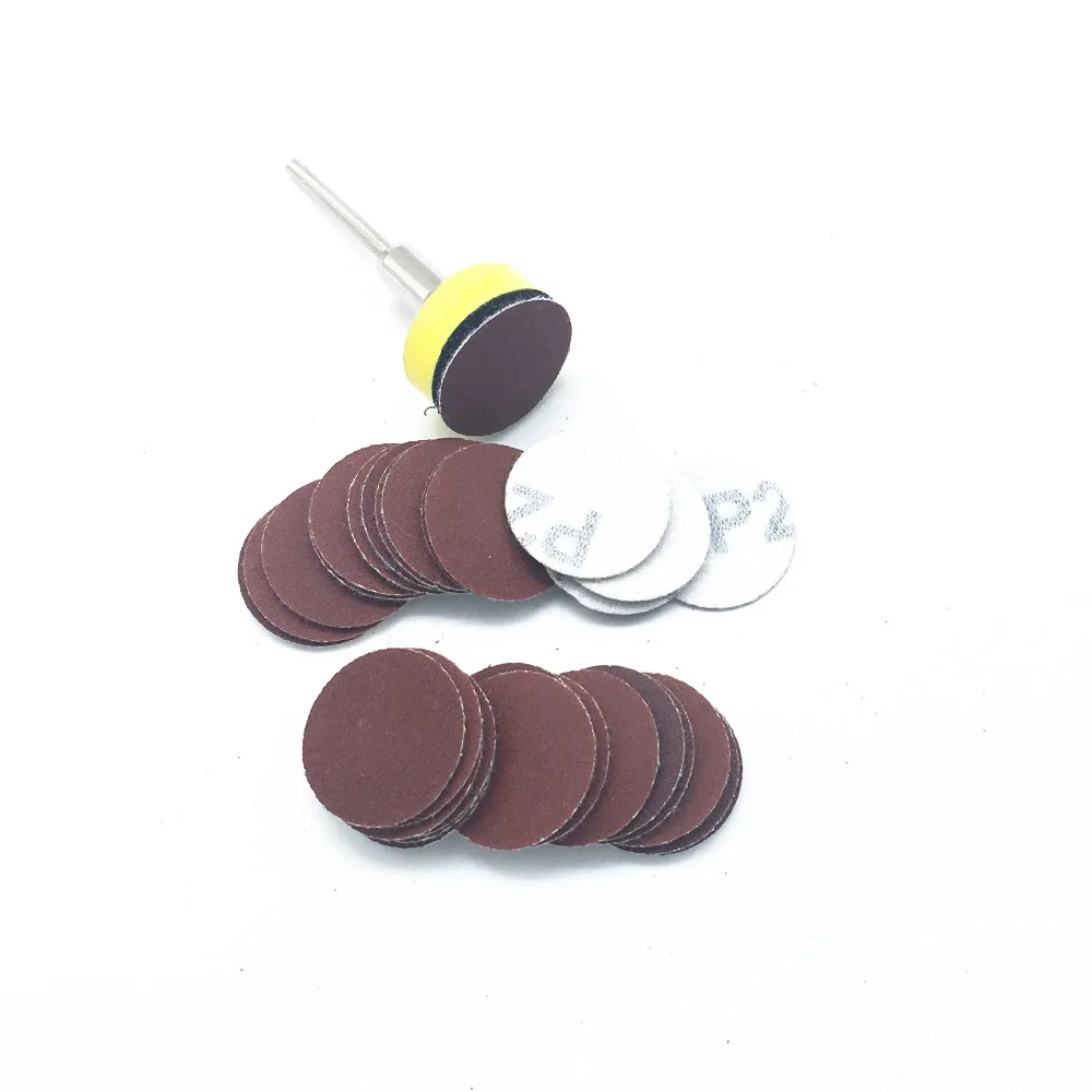 

30pcs 25mm Sander Disc Sanding Disk Grit 320-1500 Paper with 1pcs 1 inch Abrasive Polish Pad Plate for Dremel Electric Grinder