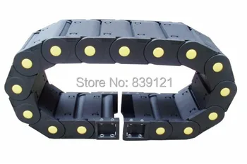 

18x25mm Cable drag chain wire carrier with end connectors plastic towline for CNC Router Machine Tools 1000mm