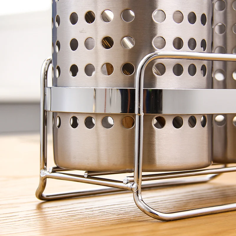 ORZ Kitchen Tableware Shelving Holder Cutlery Storage Drain Rack Shovel Spoon Bucket Knife Fork Storage Basket Kitchen Organizer