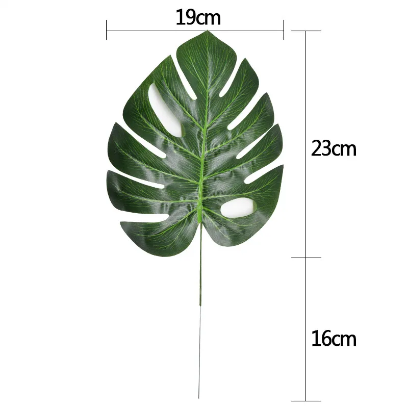 10 шт. зеленые листья в форме Панциря Черепахи Monstera поддельные растения пальмы 10-24 см Искусственный лист украшения дома сада DIY Дом мексиканский осенний Декор