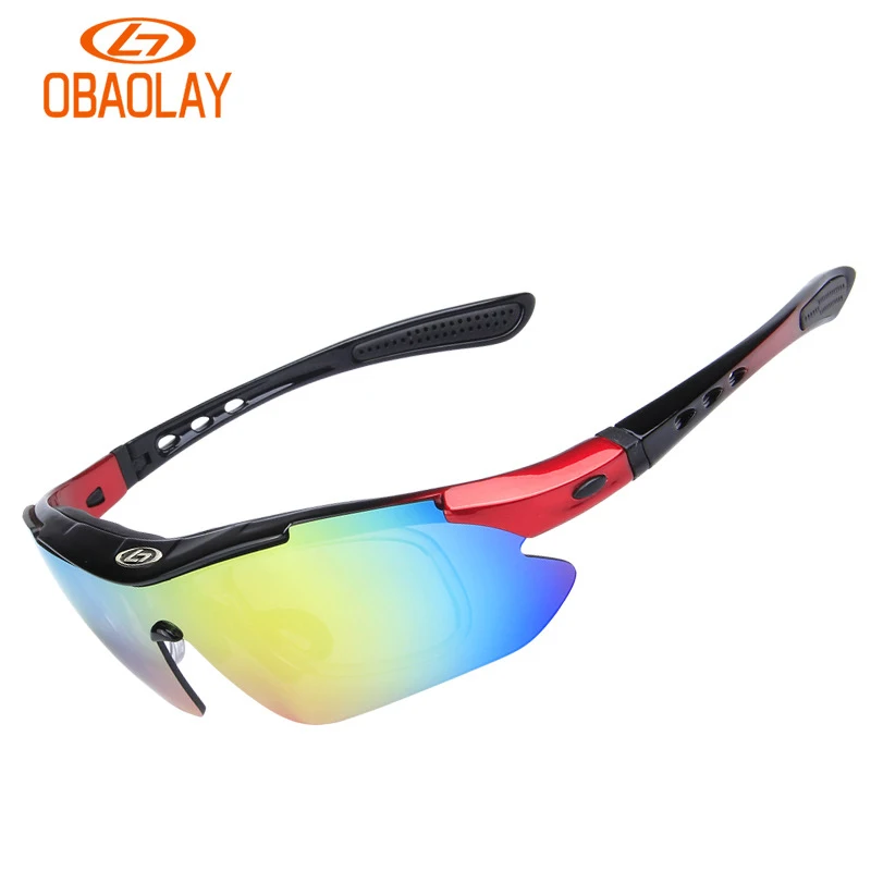  2020 OBAOLAY Cycling Glasses 5 Lens Bicycle Sunglasses Eyewear With Myopia Frame Polarized Outdoor 