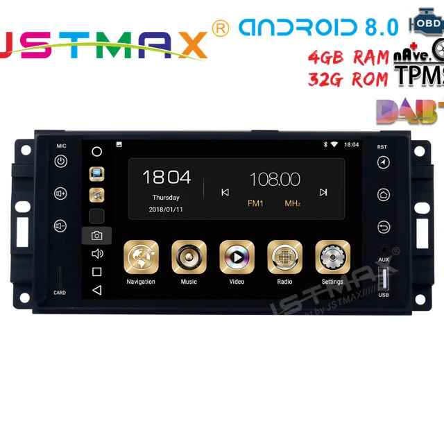 Автомобильный мультимедийный плеер JSTMAX на Android 8 0 с 7 "экраном GPS восьмиядерным