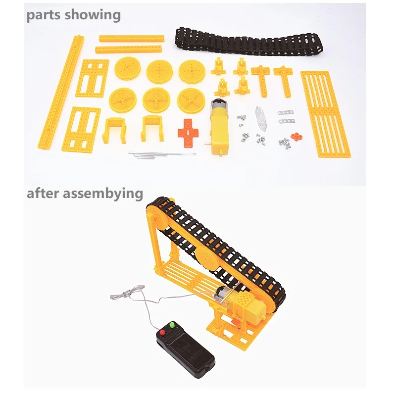  DIY Electric Conveyor model STEM Toys Science Teaching Aids Children Gifts mini Elevator Lift Model