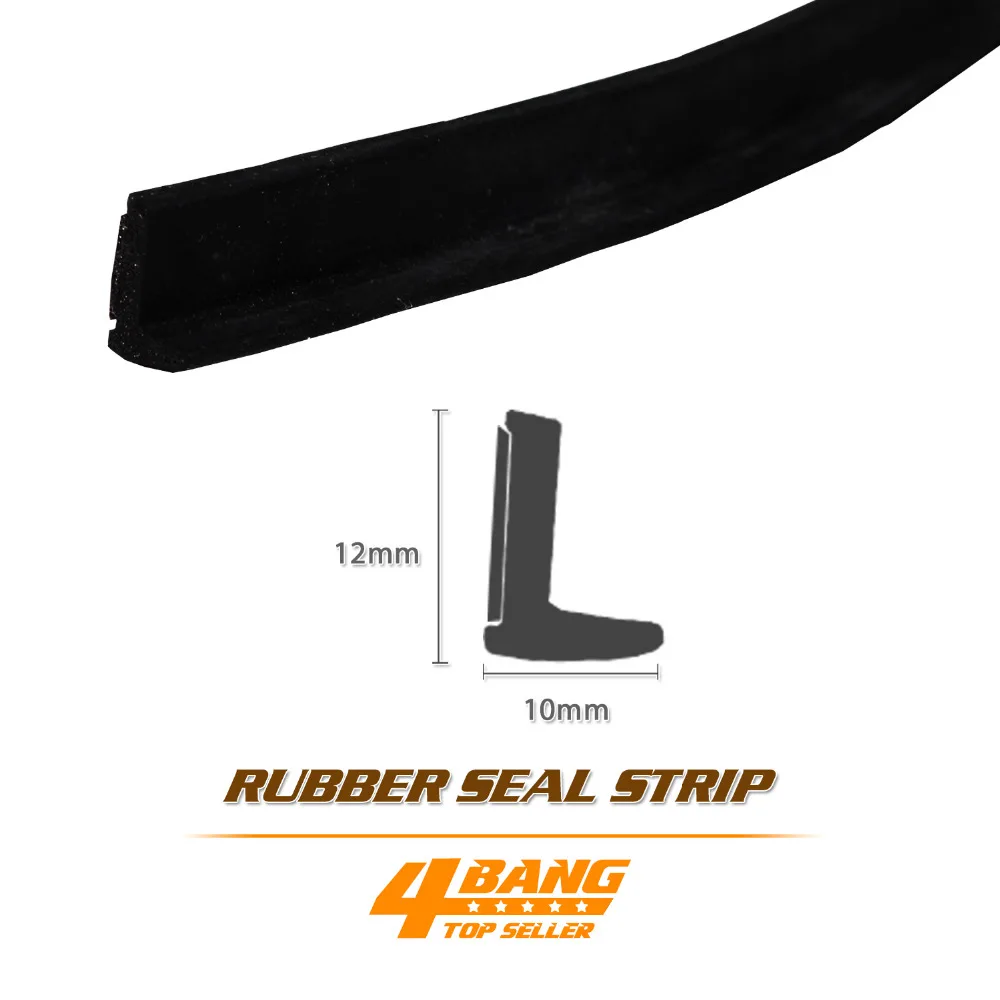 10 Metre 394" L Shape Edge WeatherStrip Trim Adhesive Pillar Seal Guard