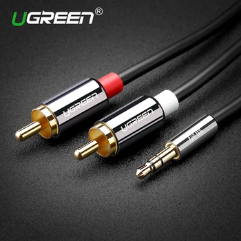 Ugreen HIFI RCA Jack Audio Cables 3.5mm Male to Male 2RCA AUX Cables 1m 1.5m 2m RCA Cable for Edifer Home Theater DVD Headphone