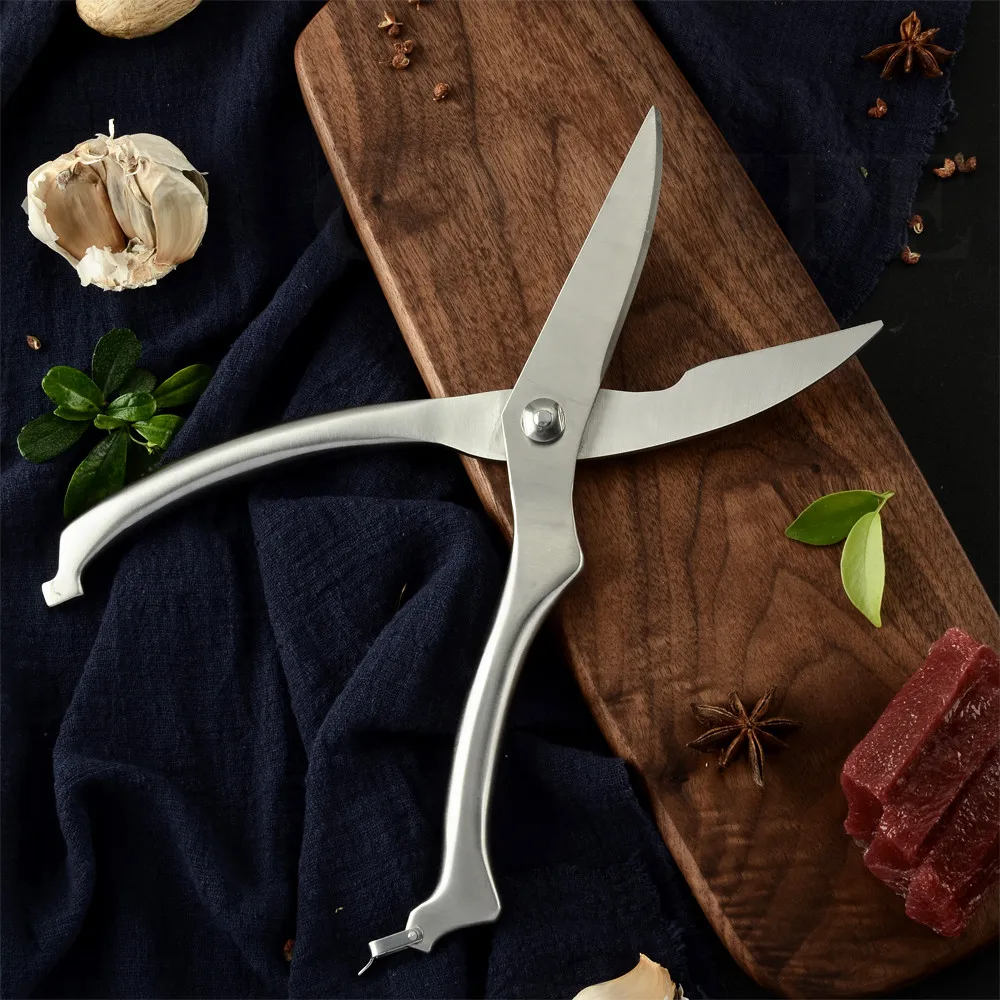 

XYj Stainless Steel Knife Scissors Poultry Kitchen Chicken Bone Scissor With Safe Lock Cutter Cook Tools Shear Cut Duck Fish