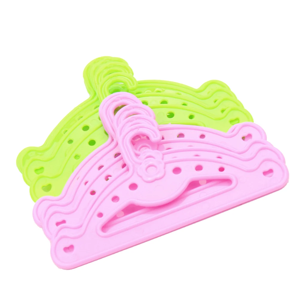 

Excellent Workmanship 10 PCS Plastic Doll Costume Accessory Clothes Hangers For 18 Inch Doll