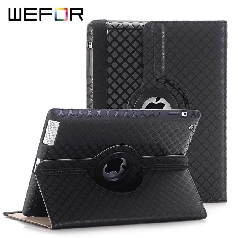 

Case Cover For Apple iPad 2 iPad 3 iPad 4 PU Leather Flip Smart Stand 360 Rotating Case Screen Protector Film Stylus Pen