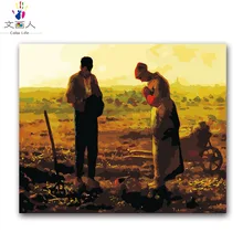Пейзаж с фигурой Millet curfew масляная живопись яркие рисунки по номерам с наборами на рисунок на холсте бумбер для декора стен