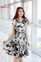 Women summer dress 2016 summer new Styles plus size women printed waist show thin Casual Beach Maxi Dresses