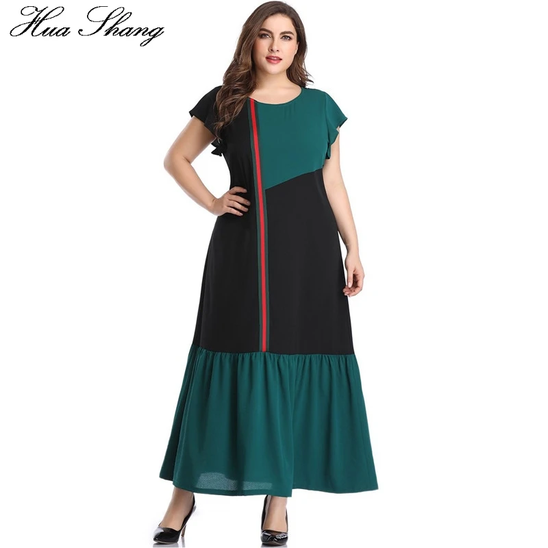 

Maxi Dress Chiffon Women Summer O Neck Short Sleeve Multicolor Green Long Dress 5XL Plus Size Ladies Tunic Beach Dresses