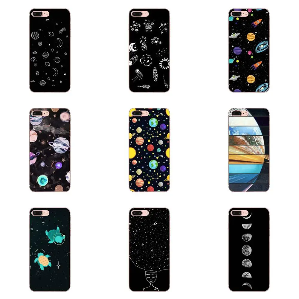 

Outer Space Planet Spaceship Soft TPU Protector Cases For Samsung Galaxy Note 5 8 9 S3 S4 S5 S6 S7 S8 S9 S10 mini Edge Plus Lite