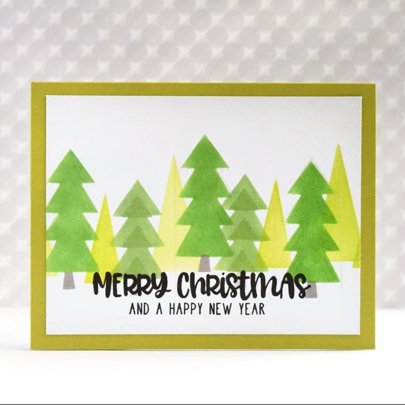 

2pcs / set Tree Duo Stencils for DIY Scrapbooking Decorative Embossing Paper Cards Making Crafts Plastic Templates Drawing Sheet