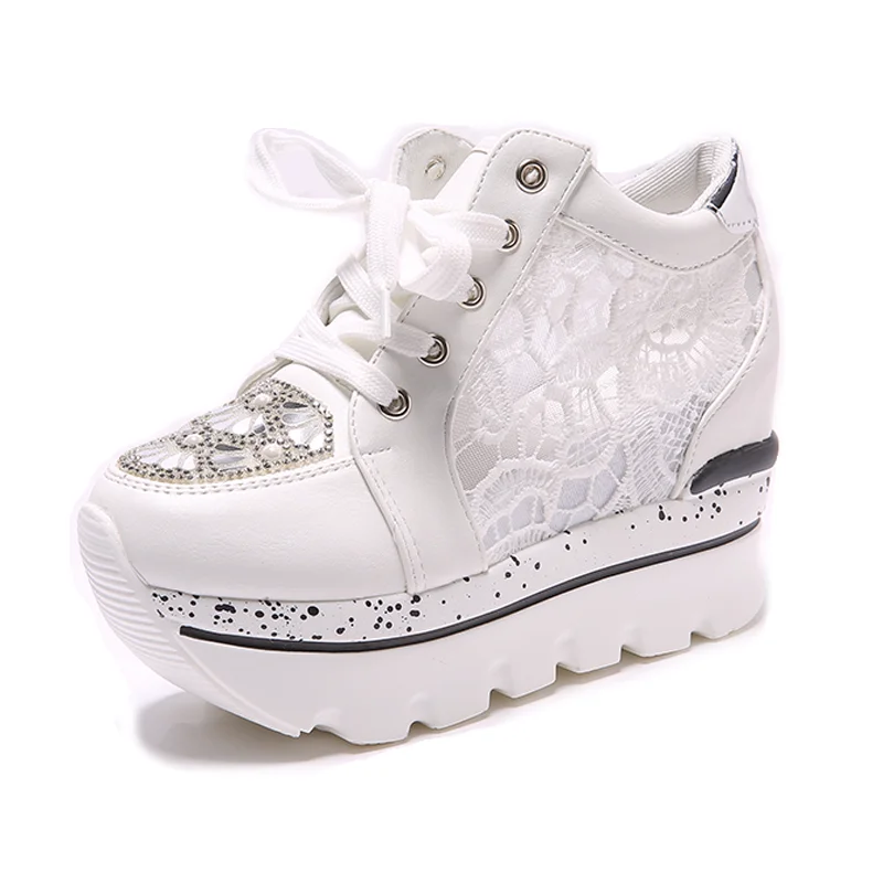 

Shoes Women's Vulcanize Shoes Fashion Rhinestone Woman Platforms Sneakers Women Shoes High Heel For Summer Female Sneakers UK-34