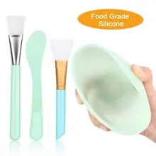 YBLNTEK 4PCS Face Mask Mixing Bowl Set Silicone Bowl of Masks Facial Mask Brush Stick DIY Beauty Makeup Cosmetology Devices YBLNTEK 4PCS Face Mask Mixing Bowl Set Silicone Bowl of Masks Facial Mask Brush Stick DIY Beauty Makeup Cosmetology Devices