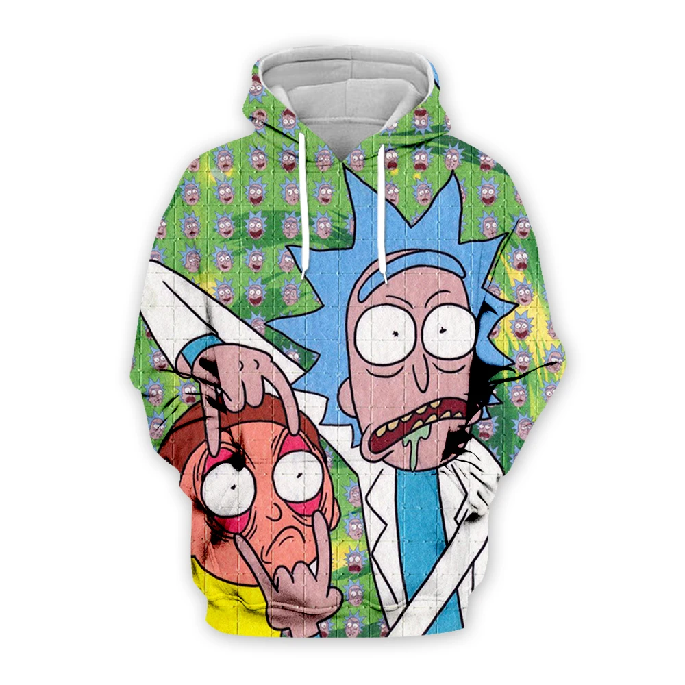 

New collage Rick and Morty print Hoodies 3D Unisex LSD Blotter Art Sweatshirt Men Casual Tracksuit Pullover DropShip Streetwear